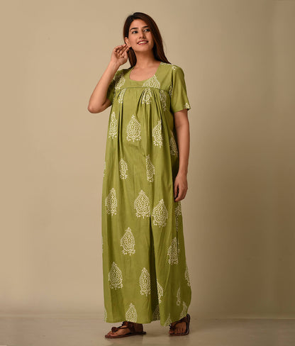 Green Cotton Gown