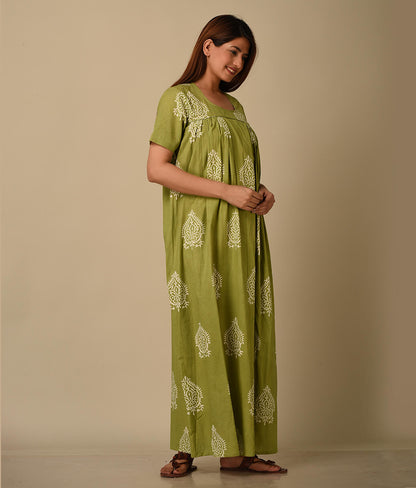 Green Cotton Gown