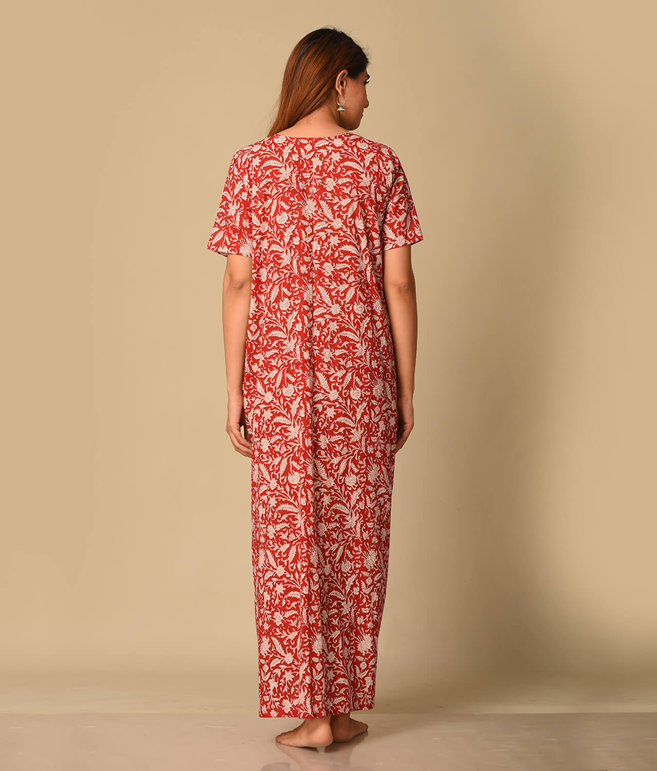 Floral Printed Cotton Gown