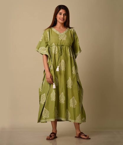 Maternity Kaftan Floral Printed Kaftan Nightie for Women
