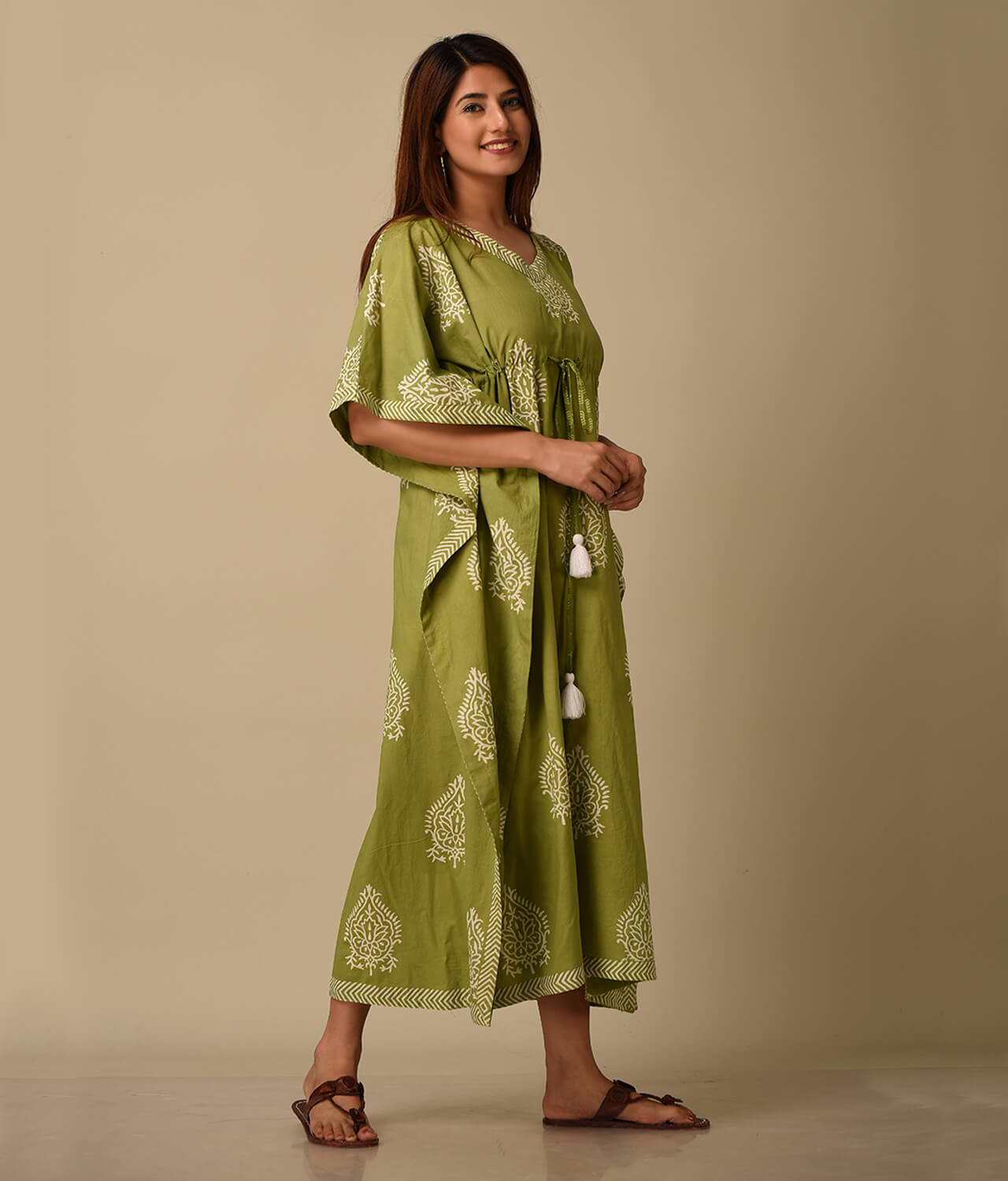 Maternity Kaftan Floral Printed Kaftan Nightie for Women