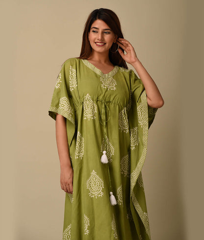 Maternity Kaftan Floral Printed Kaftan Nightie for Women