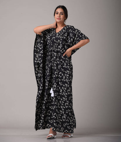 Maternity Cotton Kaftan Black Edition