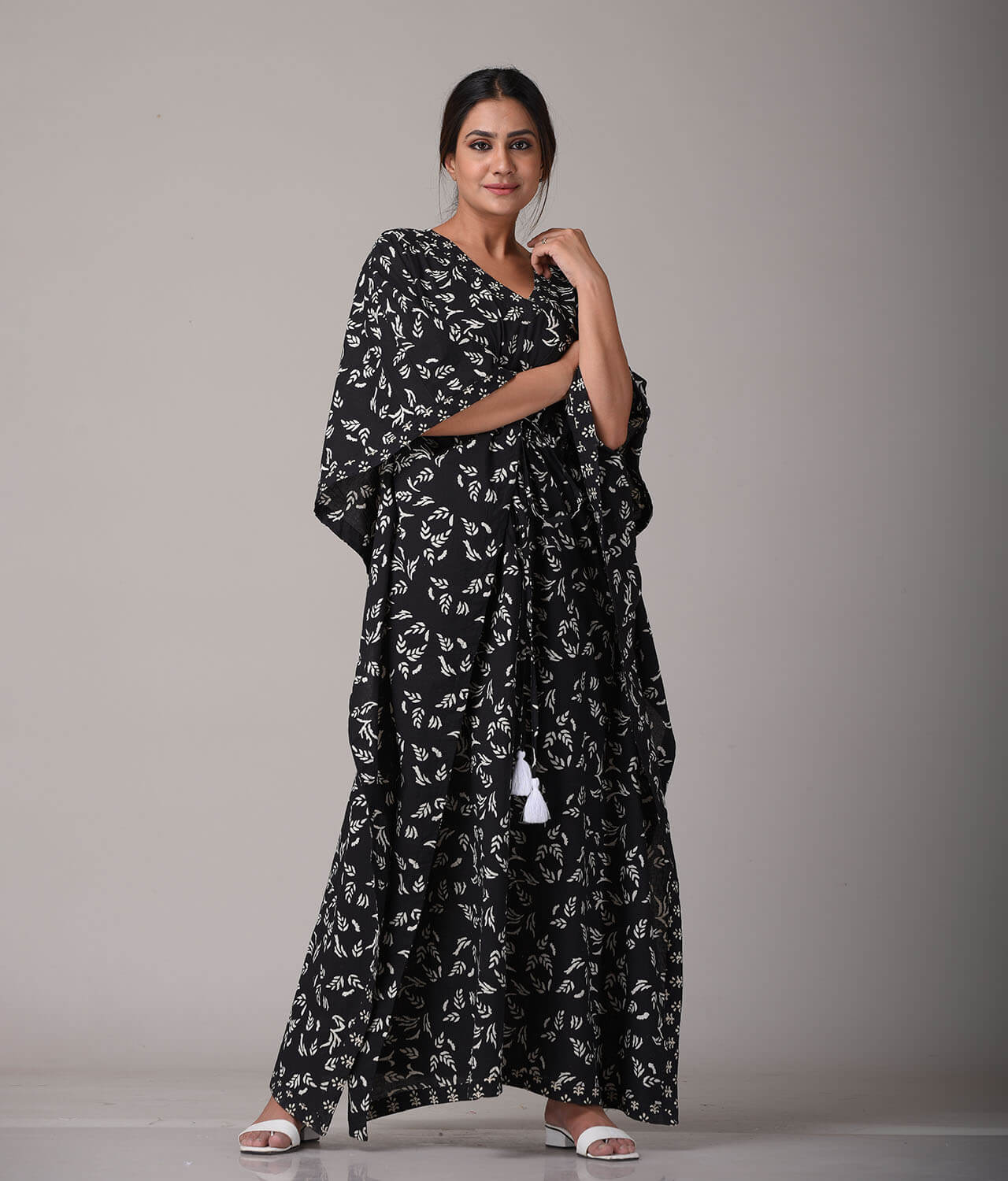 Maternity Cotton Kaftan Black Edition