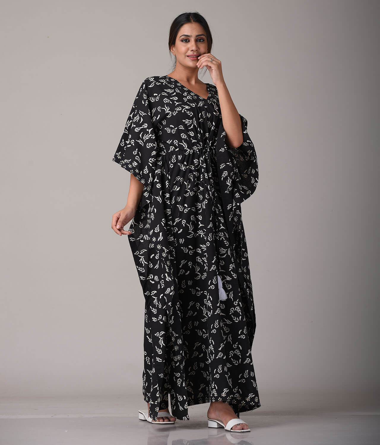 Maternity Cotton Kaftan Black Edition