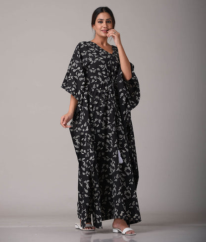 Maternity Cotton Kaftan Black Edition
